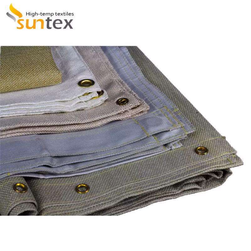 Custom-Made PU Welding &amp; Fireproof Blankets for Shipbuilding, Construction, Automotive Parts, Oil Plants