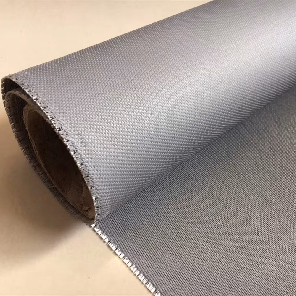 Silicone Rubber Coating Vermiculite Aluminum Foil Coated Aluminized Heat E Glass Fiber Roving Woven PTFE Plain Texturized Weave Twill Fireproof Fiberglass Cloth