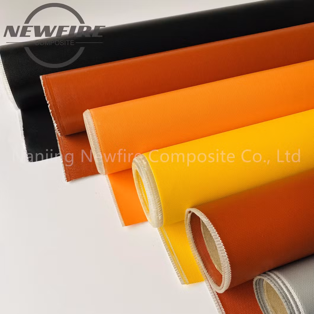 Fireproof Water Proof Anti-Aging Fabric Anti Heat Fiberglass Silicone Cloth Coated Fabric for Surfboards, Extend Width to 2m High Quality Silicone Coated Fabric