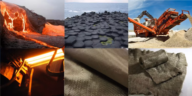 Golden Basalt Fiber Fabric for Fireproof Surfacing Tissue