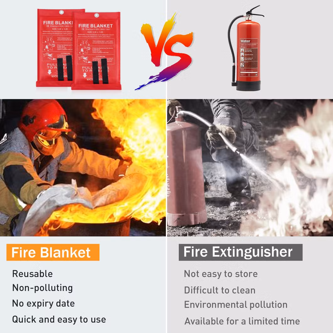 Fiberglass Cloth Fire Blanket Emergency Survival Fiberglass Fire Blanket
