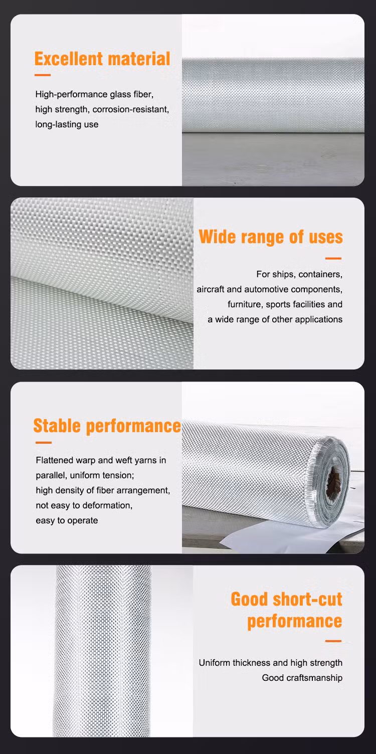 Fiberglass Cloth Woven Roving E-Glass Fiberglass Woven Fabric Ewr 600/800