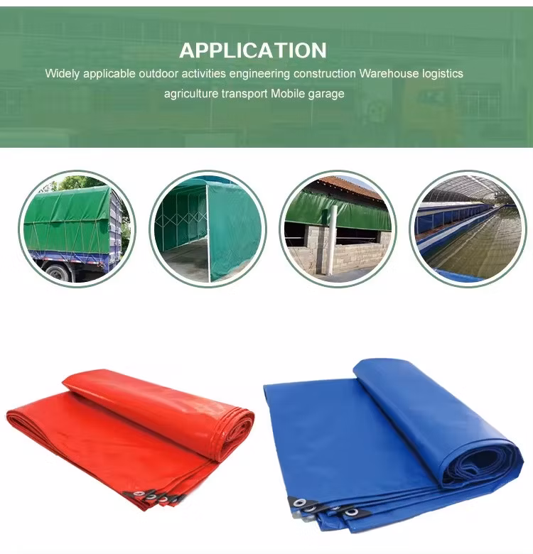 Ready Made 610g Tarpaulin Covers 6 X 3 Hot Air Welding PVC Tarpaulin with Welding Edge PVC Tarpaulin for Cargo Cover