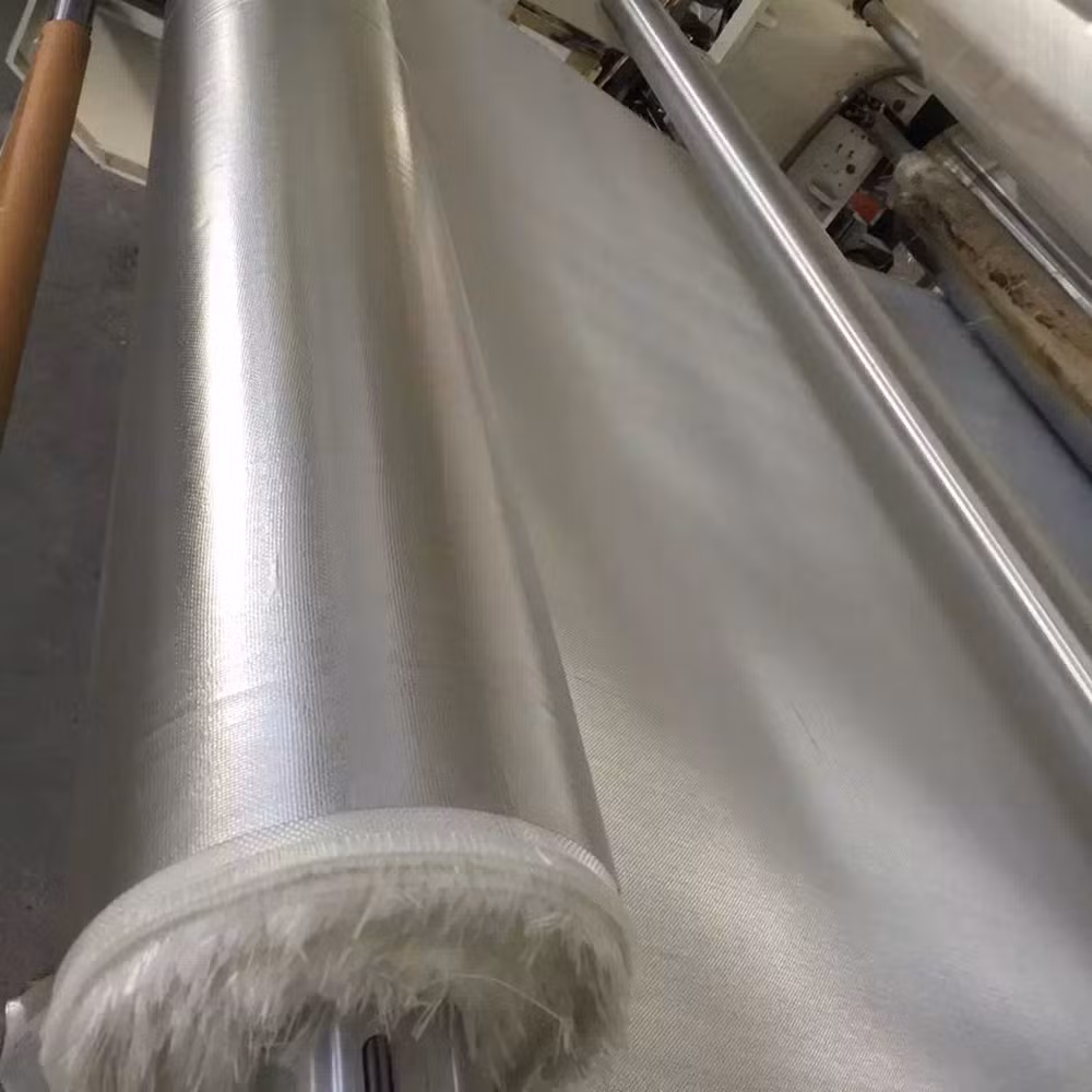 Exhaust Removable Insulation Blanket Raw Material Aluminized Glass Fiber Cloth Aluminum Coated Radiant Heat Reflective Fiberglass Fabric