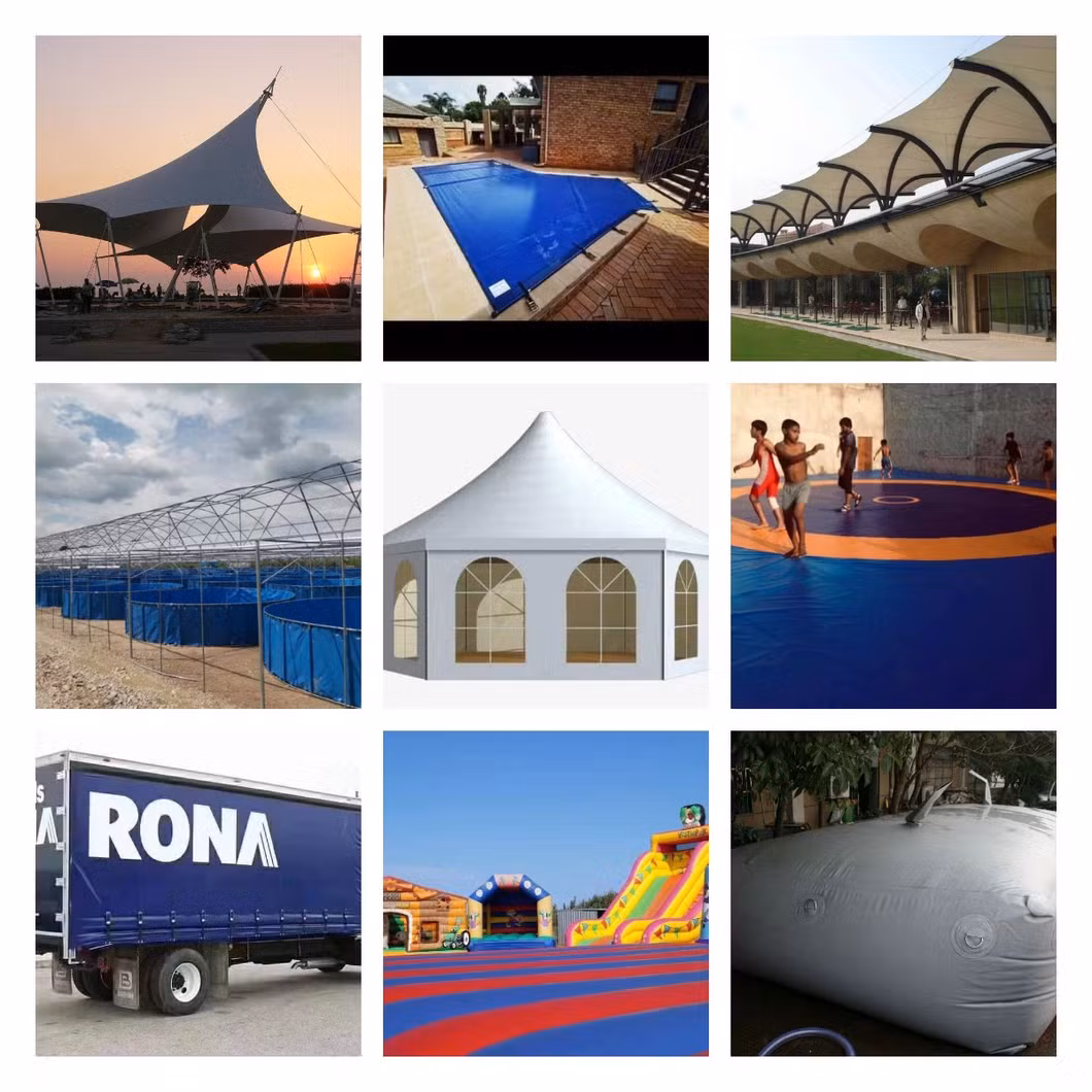 610gsm PVC Tarpaulin High Strength Fireproof Waterproof Coated PVC Tarpaulin for Truck Cover