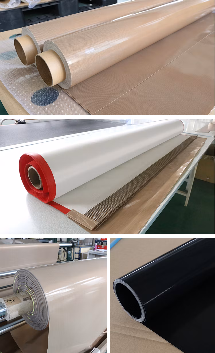 High Temperature Resistance PTFE Coated Fabric Non Stick Heat Press Anti-Static PTFE Fiberglass Cloth
