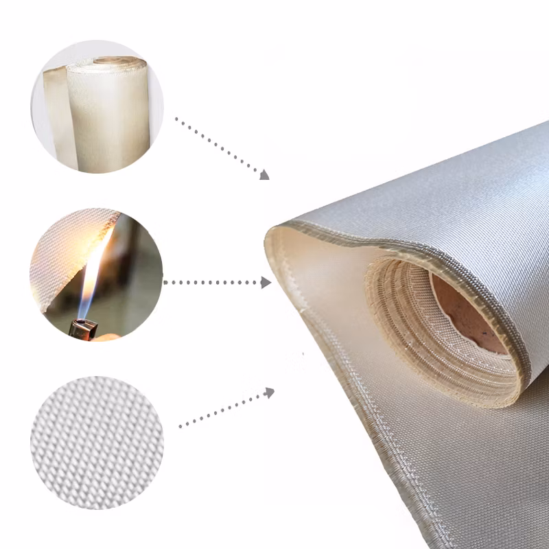 High-Temp Resistant Fireproof Woven Fabric Silica Fiberglass Cloth