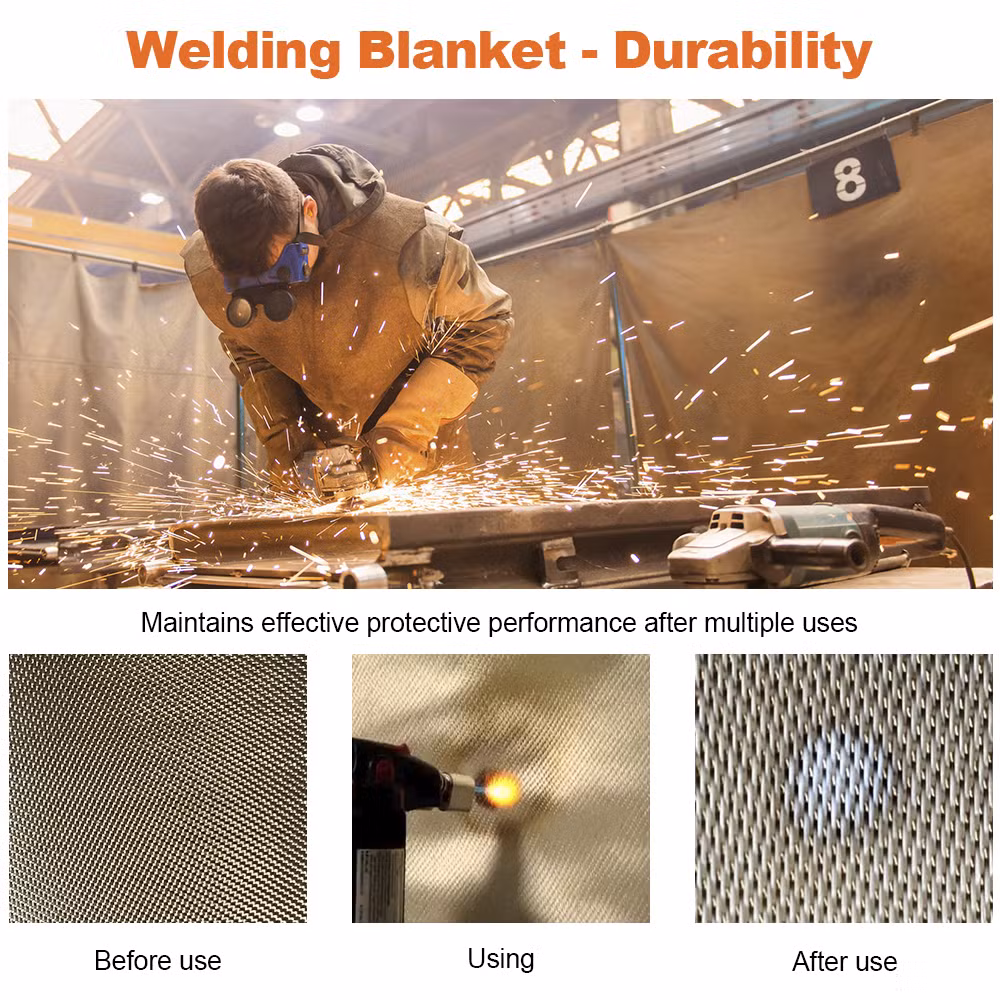 Safety Protection Custom Fire Retardant Heavy Duty Fiberglass Fireproof Welding Blanket