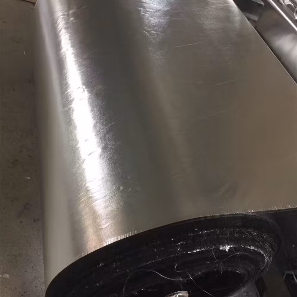 Exhaust Removable Insulation Blanket Raw Material Aluminized Glass Fiber Cloth Aluminum Coated Radiant Heat Reflective Fiberglass Fabric
