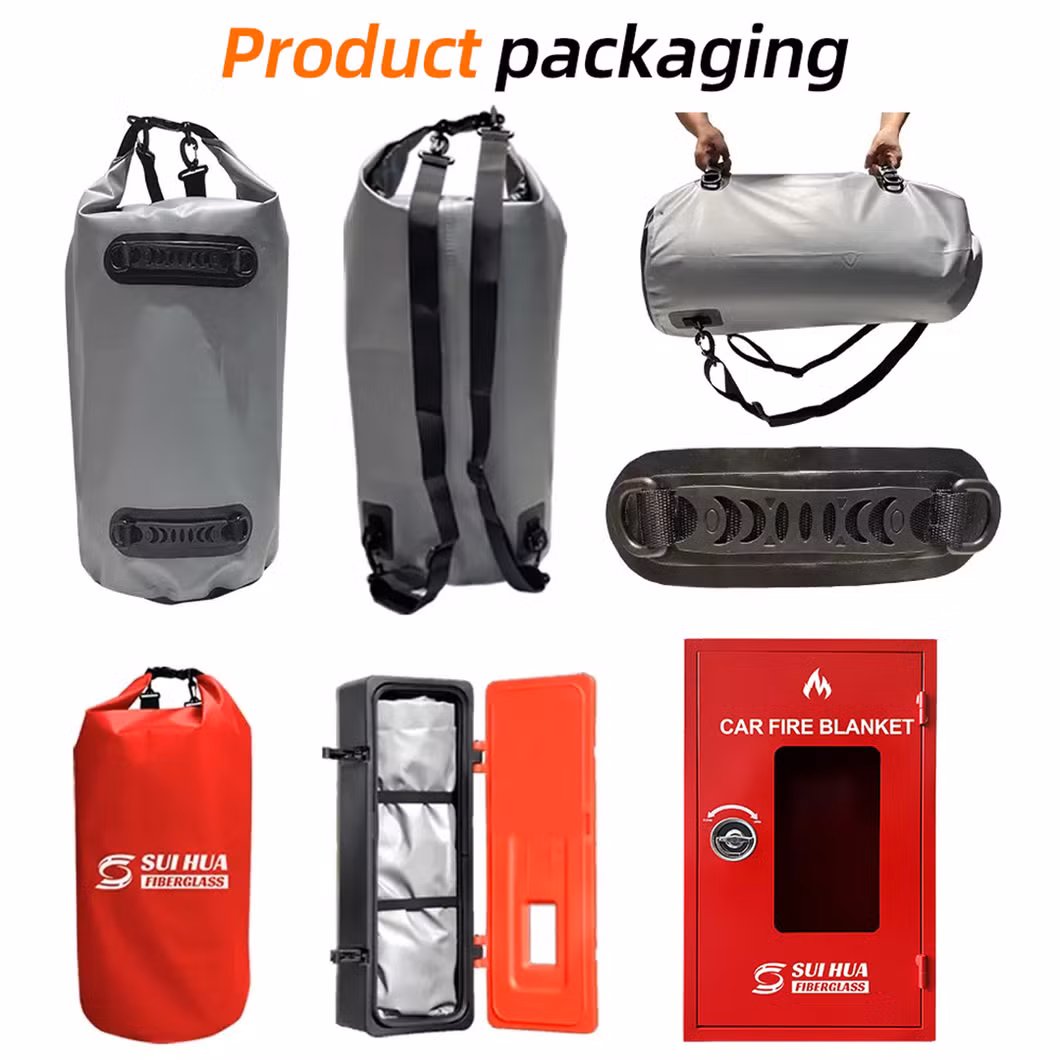 Fire Resistant Blanket En 13501 6X8 M 19.8X26 FT Extreme Emergency Lithium Car Fire Blanket