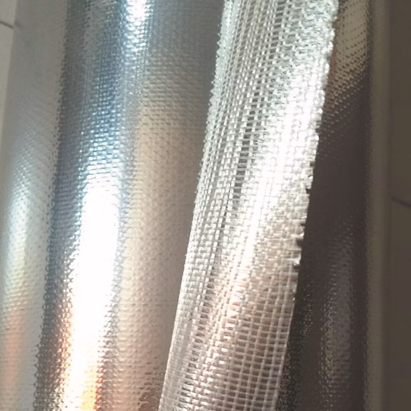 Fire Resistant Cloth Aluminized Fiberglass Fabric Heat Reflective Thermal Insulation Material