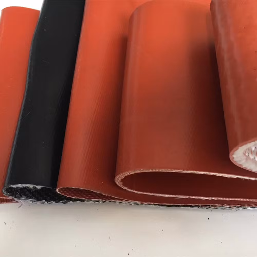 Silicone Rubber Coating Vermiculite Aluminum Foil Coated Aluminized Heat E Glass Fiber Roving Woven PTFE Plain Texturized Weave Twill Fireproof Fiberglass Cloth