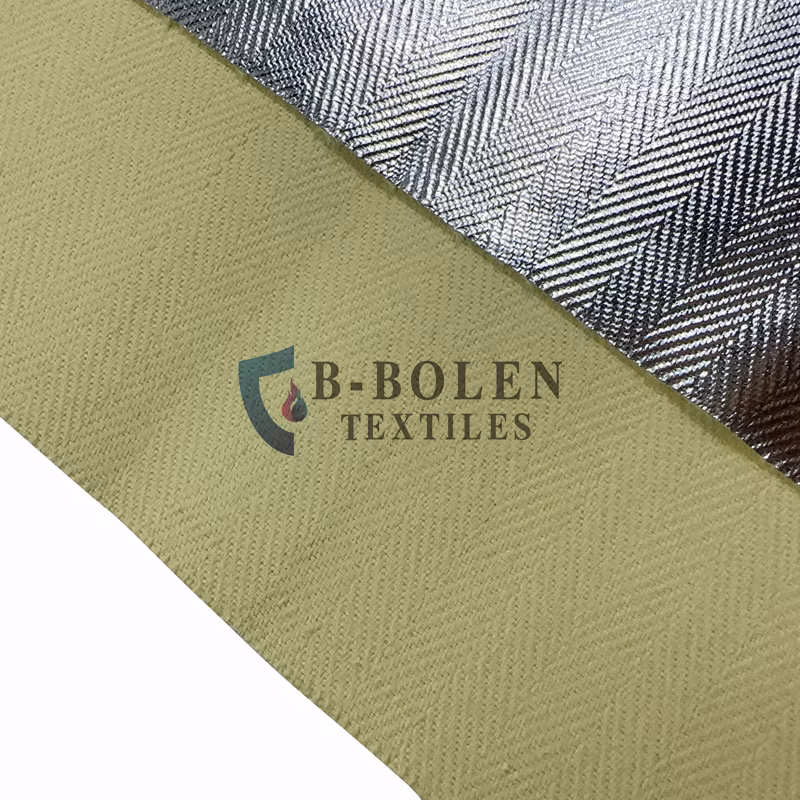 Heat Reflective Aluminized Aramid Fabric Flame Resistant Aramid Fiberglass Fabric