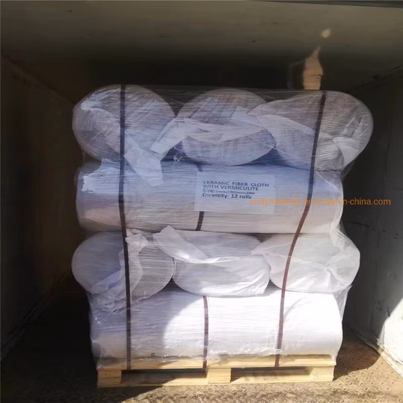Thermal Insulation Refractory Material Ceramic Fiber Cloth Reinforced with Fiberglass with Ss Wire
