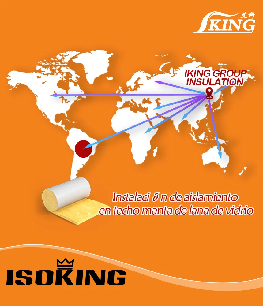 Isoking Fiberglass Wool Glasswool Blanket/Roll Building Material Thermal Insulation with CE