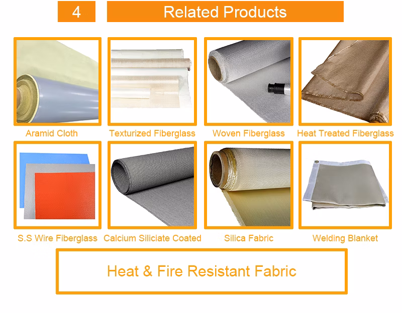 Thermal Insulation Cloth with Fiber Glass Fabrics for Welding Cloth Silicone Coated Cloth
