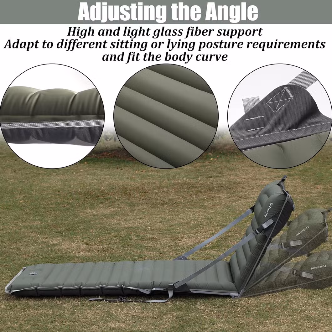 Feistel Sleeping Pad Thickened Multi Angle Adjustable Sleeping Pad with Pillow Built-in Pump Camping Mattress for Backpacking