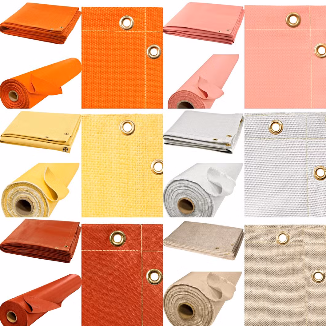 Wholesale Acrylic Coated Glass Fiber Fire Blanket for Welding Thick Industrial Welding Fire Blanket Acrylic Coated Fiberglass Welding Blanket