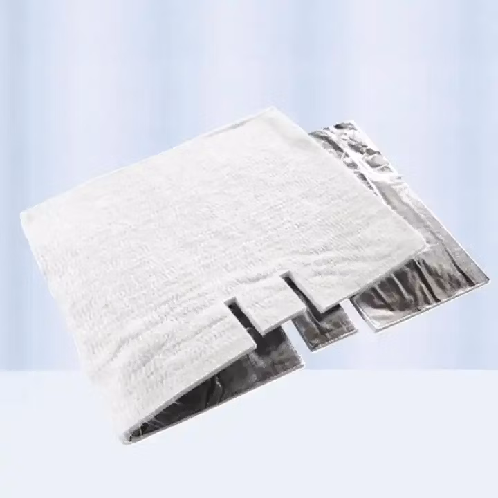 Fireproof Aluminium Foil Heating Fiberglass Mat Fireproof Sound Deadening Insulation Material Fiberglass Products Needled Blanket