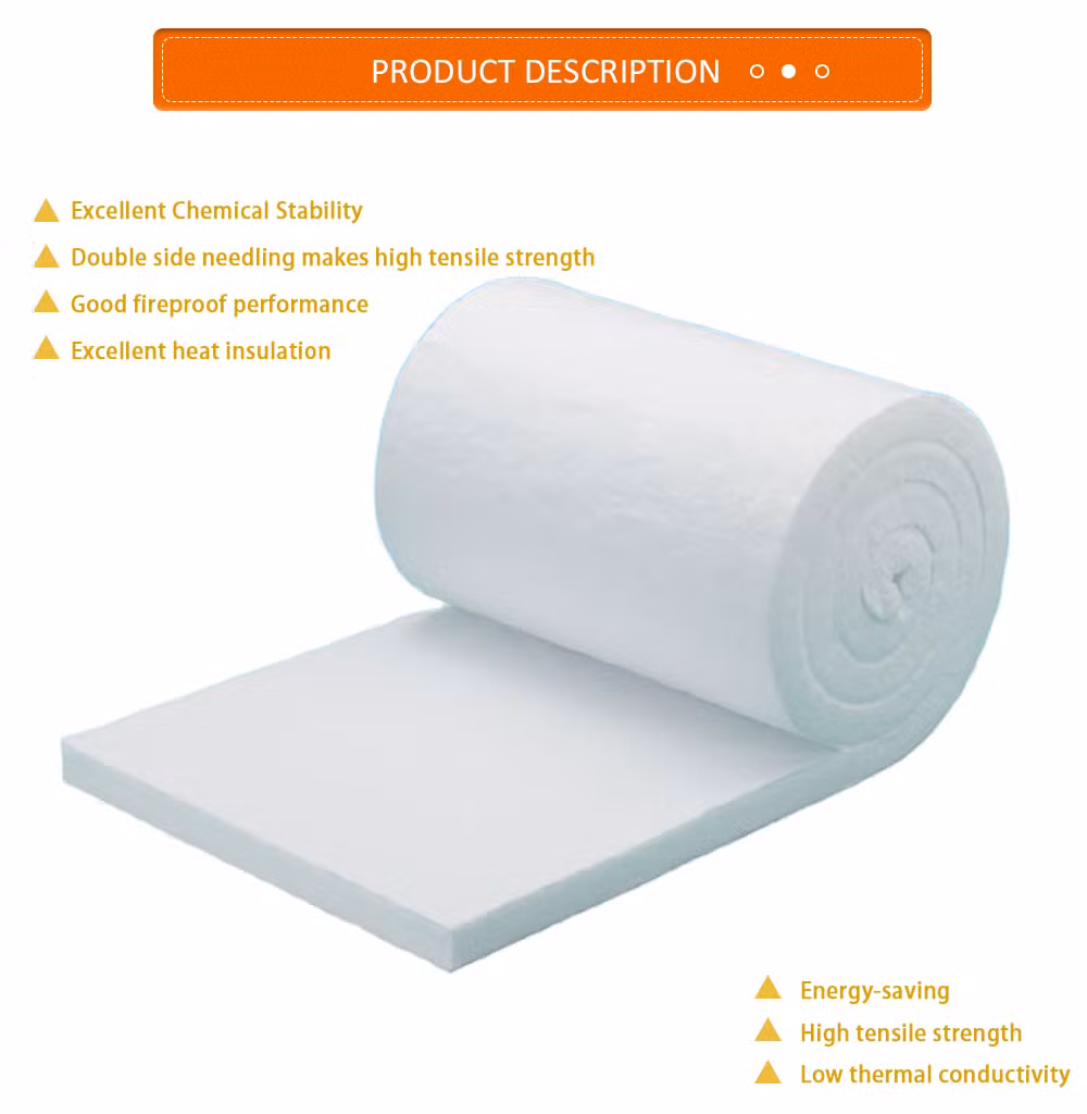 1600c Heat Resistant Thermal Insulating High Temperature Thermal Polycrystalline Ceramic Fiber Fire Fireproof Insulation Blanket for Pizza Oven
