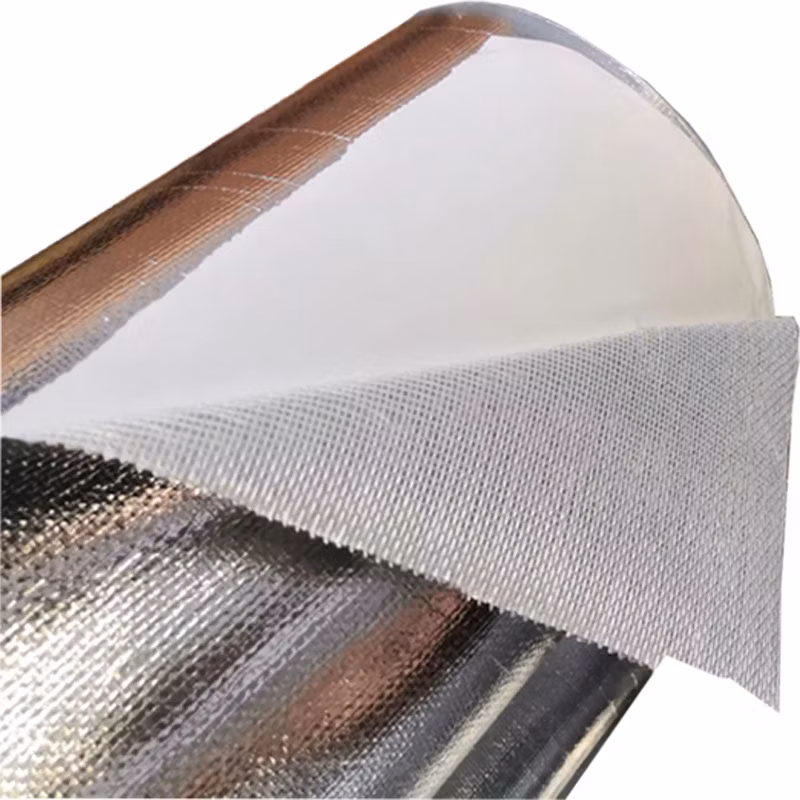 Fire Resistant Cloth Aluminized Fiberglass Fabric Heat Reflective Thermal Insulation Material