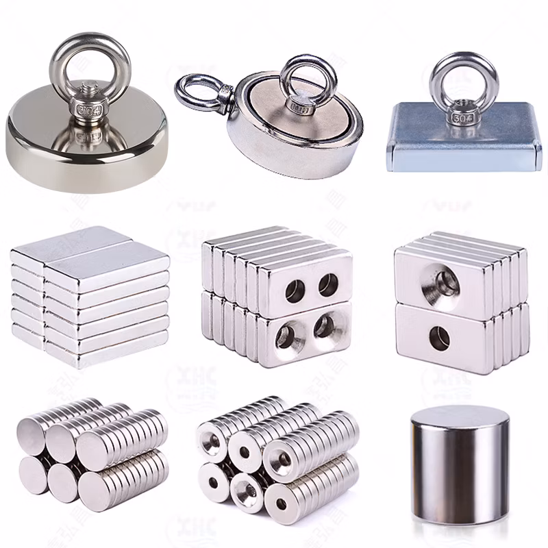 N42 N52 Silver Neodymium Magnet Hook Holders Super Strong Heavy Duty Storage Hanging Magnetic Materials