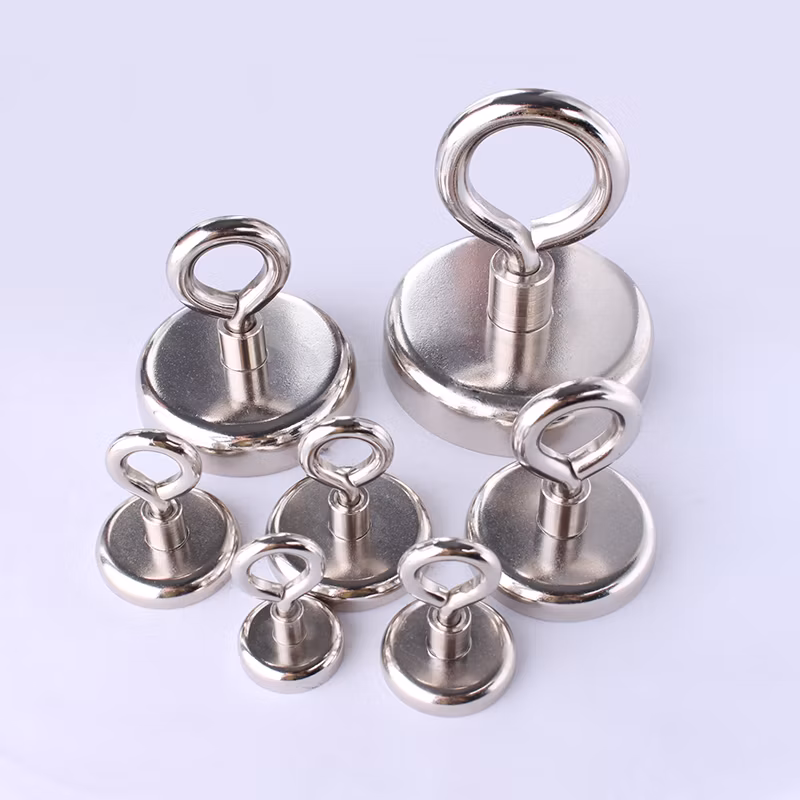 N42 N52 Silver Neodymium Magnet Hook Holders Super Strong Heavy Duty Storage Hanging Magnetic Materials