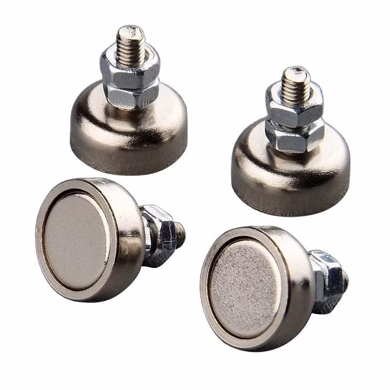 M3 M4 M5 Single Monopole Pot Neodymium Magnet with Internal Threa