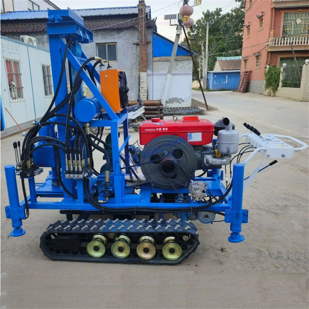 Sw-150W Crawler Mounted Water Well Drilling Rig Small Crawler Drill Indoor Water Well Borehole Machine Small Volume Light Weight