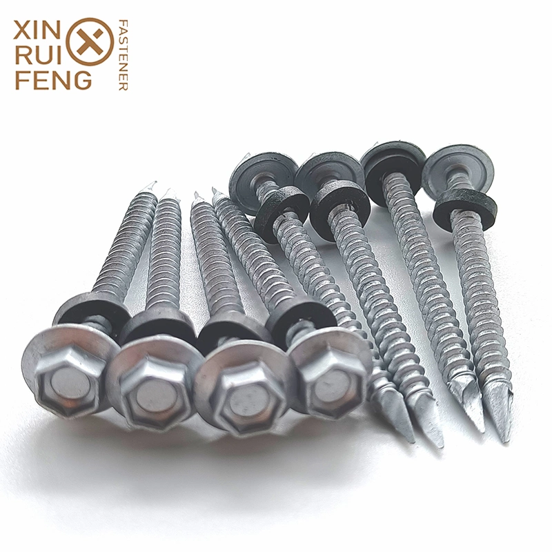 C1022A Carbon Steel Ruspert Coating Self Drilling Screw Hex Head with Large Flange Quality Screws