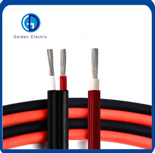 TUV Approval Red Black Battery DC 4mm2 6mm2 10mm2 16mm2 PV Solar Power Cable Wire for Solar Panel