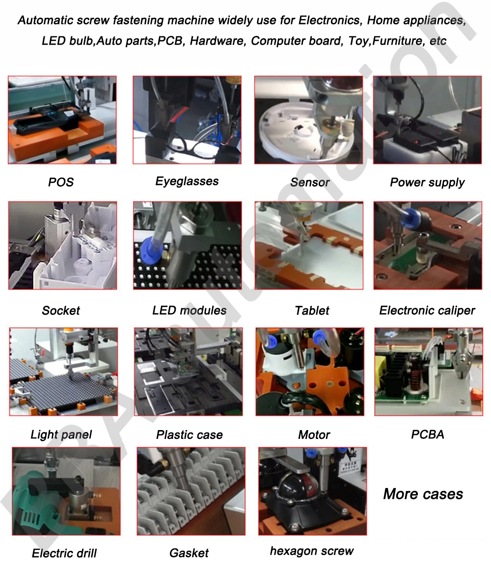 Desktop 4-Axis Blow-Type Single Head Dual Rail Automatic Screw Fastening Robot System Screwing Automation Robot Battery Assembly Plant Equipo Indutrial