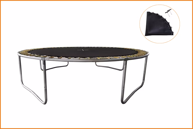Funjump 10FT Outdoor Professional Round Garden Jumping Elastic Trampoline with Safety Enclosure