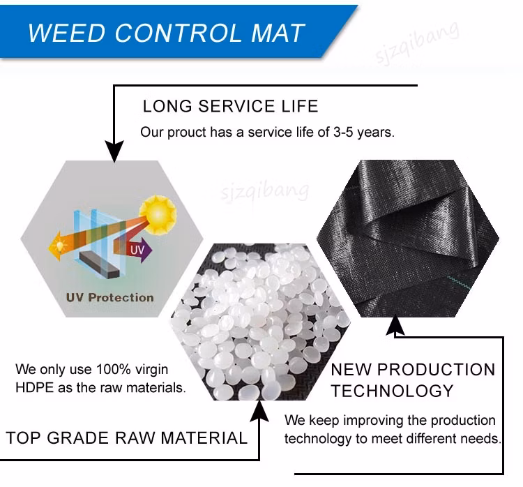 Agriculture/Landscape/Gardening/Horticulture Product Mesh Weed Barrier Control Mat PP Woven Fabric Ground Cover Wholesale