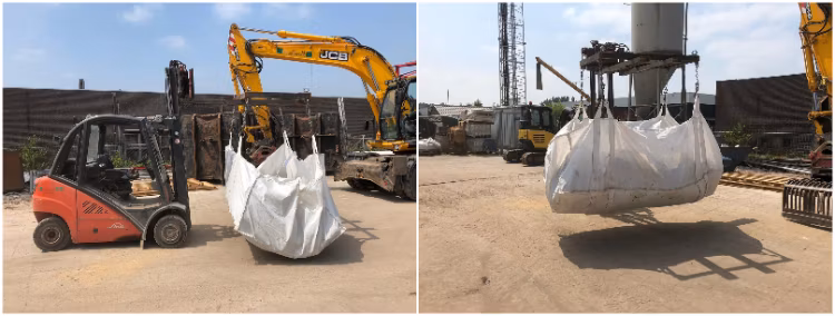 PP Woven Skip Bag 1000kg 1500kg Dumpster Recycled Garbage