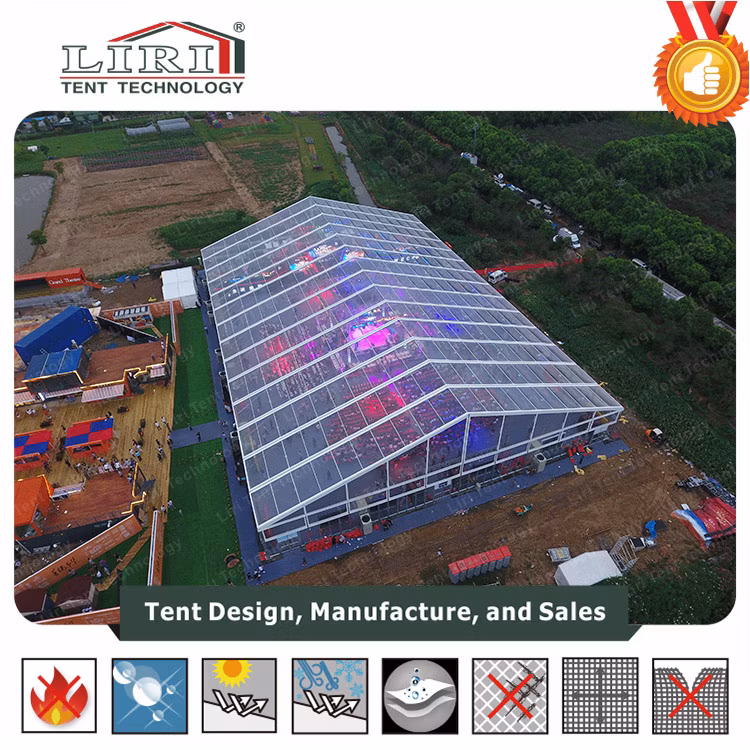 Waterproof and Flame Retardant Transparent Outdoor Tent 25 X 100 Transparent Top