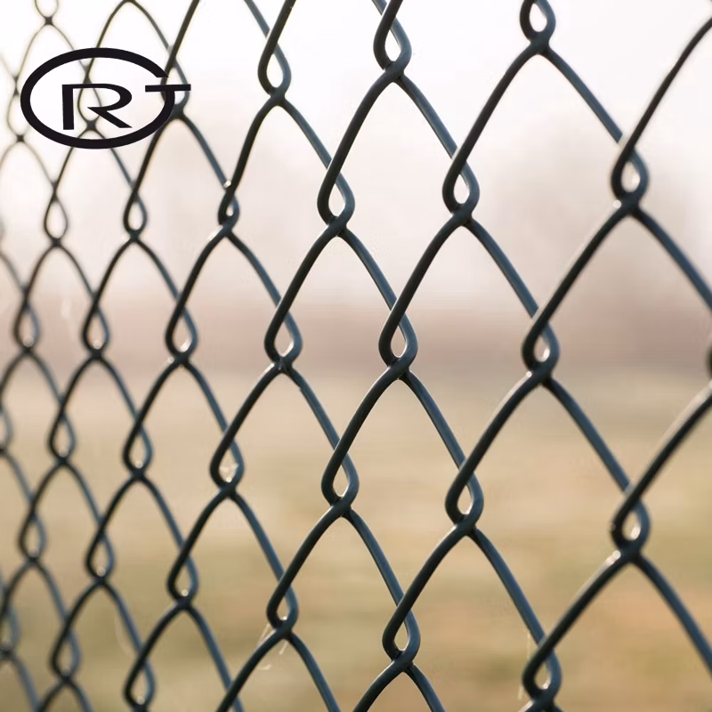PVC Coated Woven Wire Mesh Fencing Construction Decoration Chain Link Fence