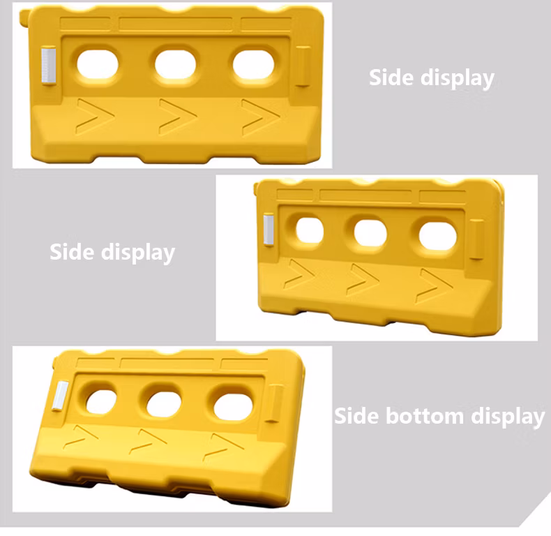 Road Safety Rotational Moulding Red Reflective Warning Durable PE Water Filled Traffic Barrier