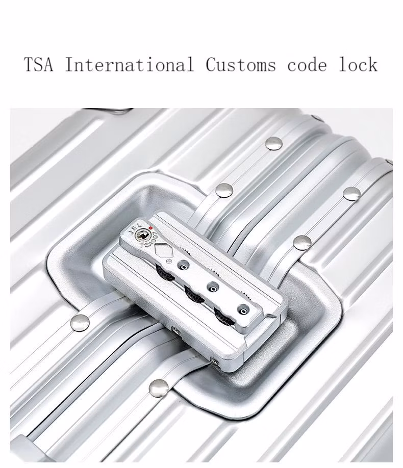 Full-Durable Large-Capacity Aluminum Travel Luggage Set Tsa Lock Outdoor Trolley Case with Suitcase Target Audience Travelers