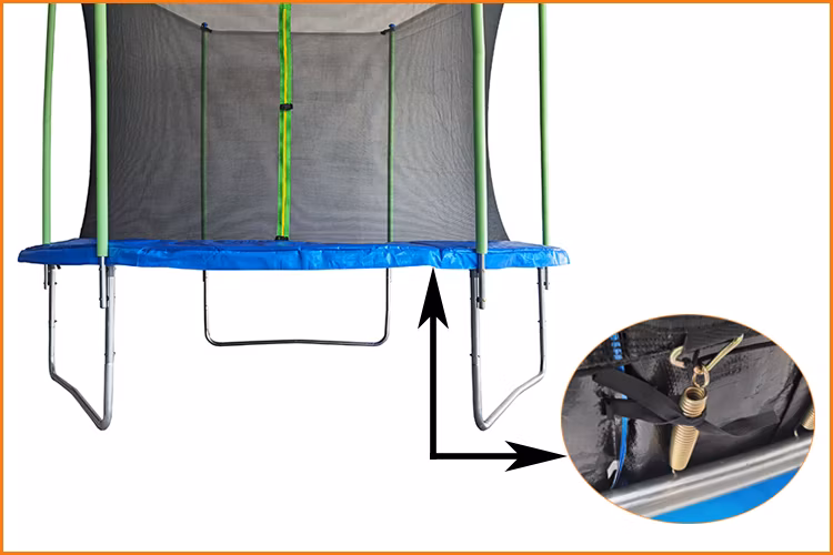 Funjump 10FT Outdoor Professional Round Garden Jumping Elastic Trampoline with Safety Enclosure