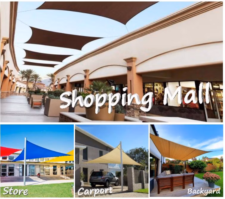 HDPE UV Resistant Waterproof Sunshade Sail for Patio or Swimming Pool Garden Backyard Free Air Agricultural Shade Net Greenhouse Shade Sail Awning Canopy