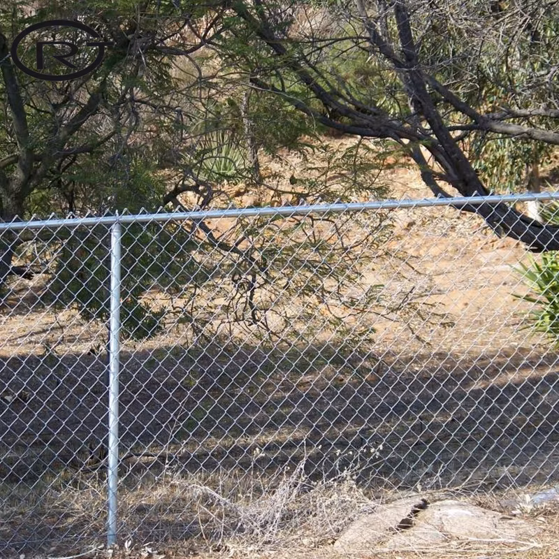 PVC Coated Woven Wire Mesh Fencing Construction Decoration Chain Link Fence