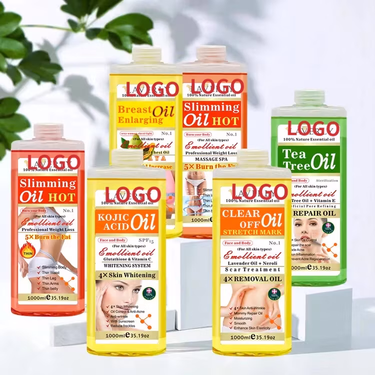1L Half Cast Growing Oil High Quality100% Pure Essen Oil Plant Whitening Skin Care Massage Oil Get Rid of Stretch Marks Series