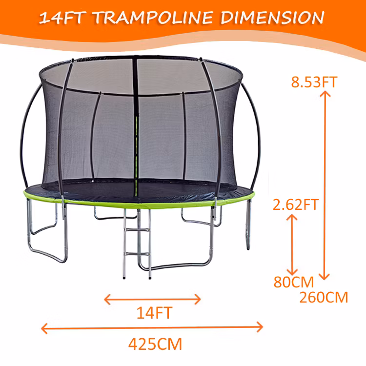 Funjump Garden Cheap 8FT Jumping Bed Outdoor Trampoline for Kids with Enclosure