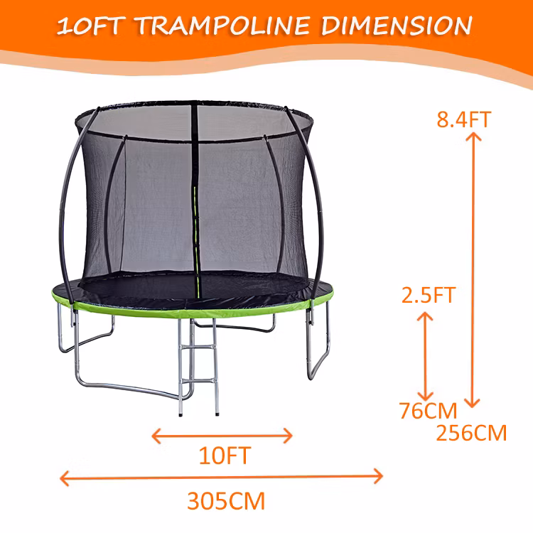 Funjump Garden Cheap 8FT Jumping Bed Outdoor Trampoline for Kids with Enclosure