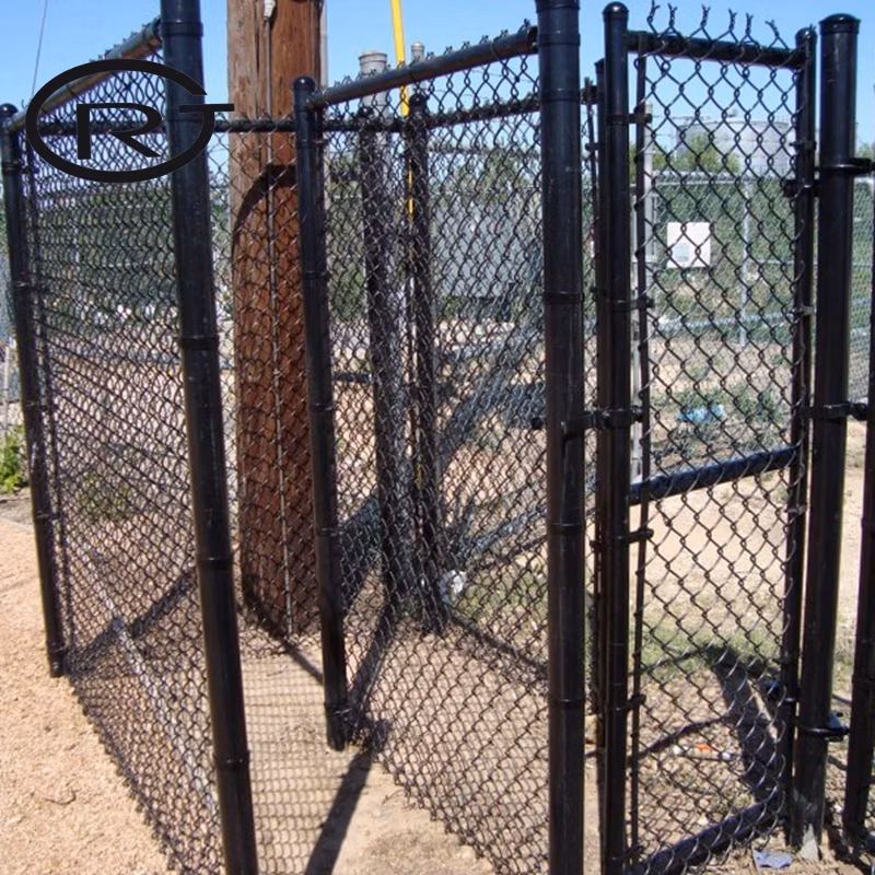 PVC Coated Woven Wire Mesh Fencing Construction Decoration Chain Link Fence
