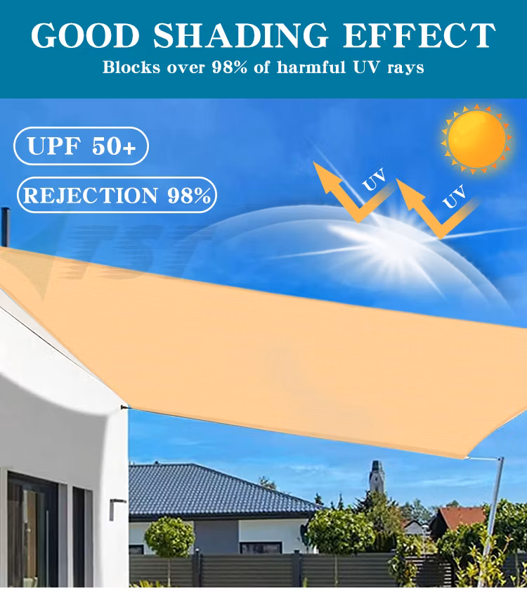 Rectangle Sun Shade Sail Canopy UV Block Awning for Outdoor Patio Garden Backyard