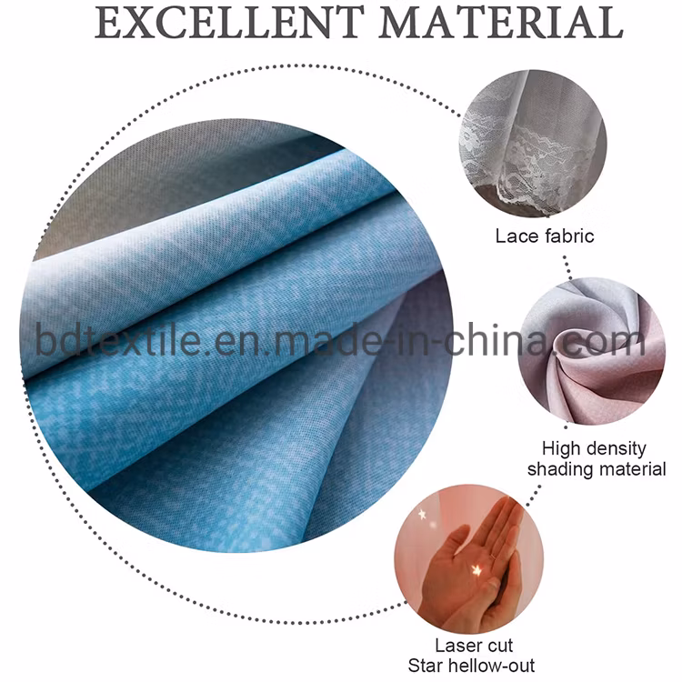 Household Decorative Beautiful Design Printing Curtain Fabric for Living Room