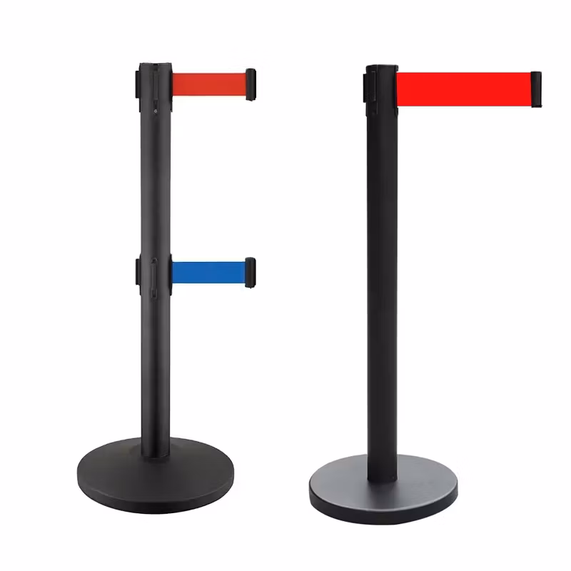 Road Warning Double Layer Retractable Belt Queue Traffic Safety Road Barrier