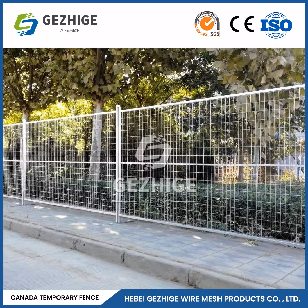 Gezhige Temporary Barricade Fence Canada 50 X 100 mm 75 X 150 mm Mesh Privacy Portable Fence China Suppliers Temporary Pool Fence for Sale